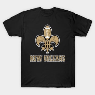 Vintage New Orleans Football Louisiana NOLA At Sunday Gameday T-Shirt